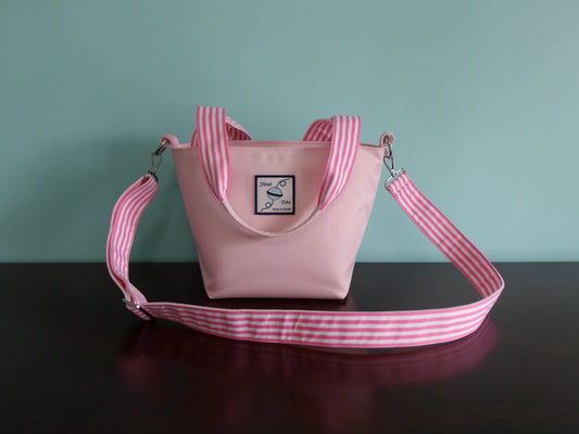 Club Tote: Pink Narrow Stripe