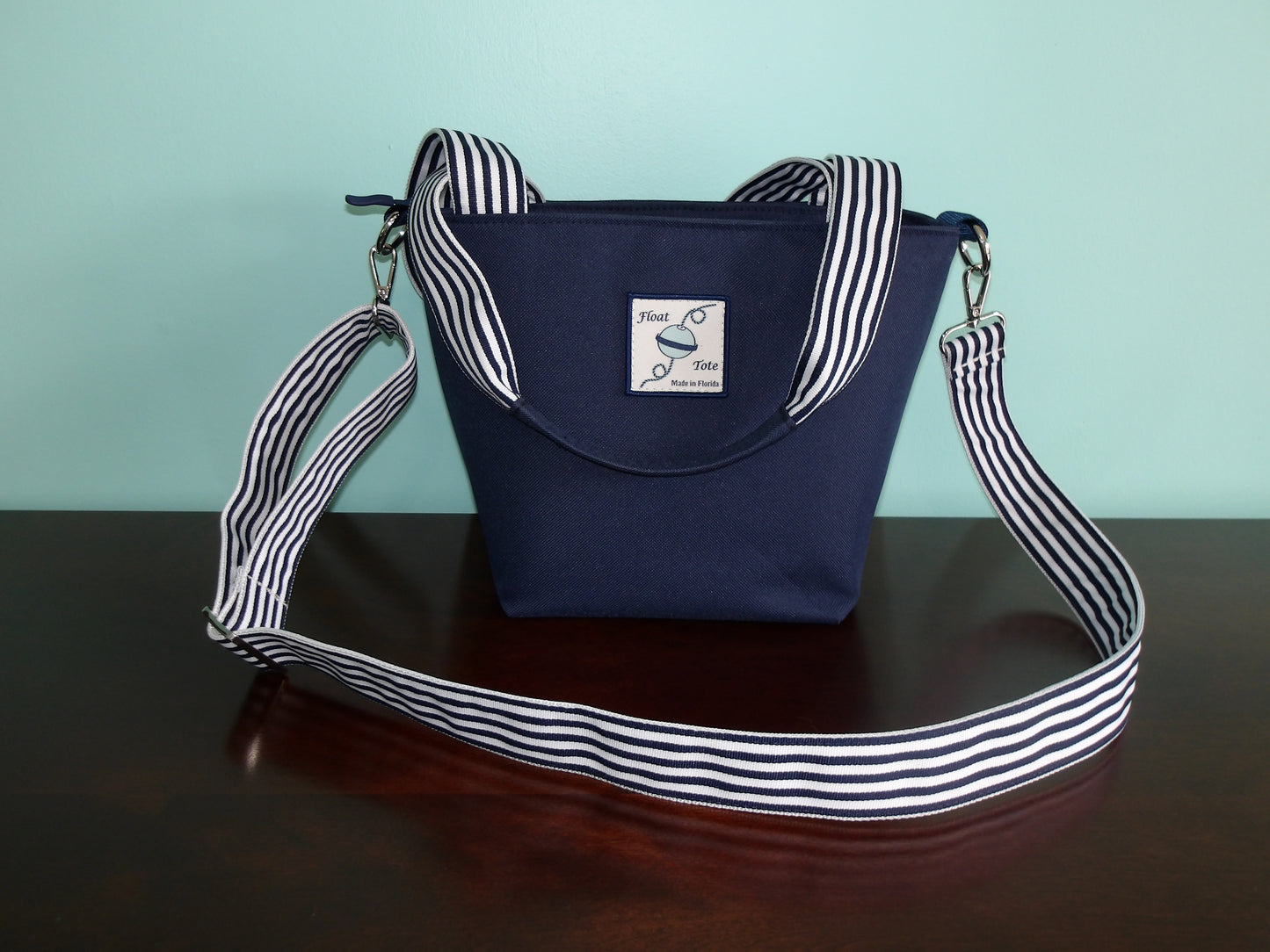 Club Tote: Navy Narrow Stripe