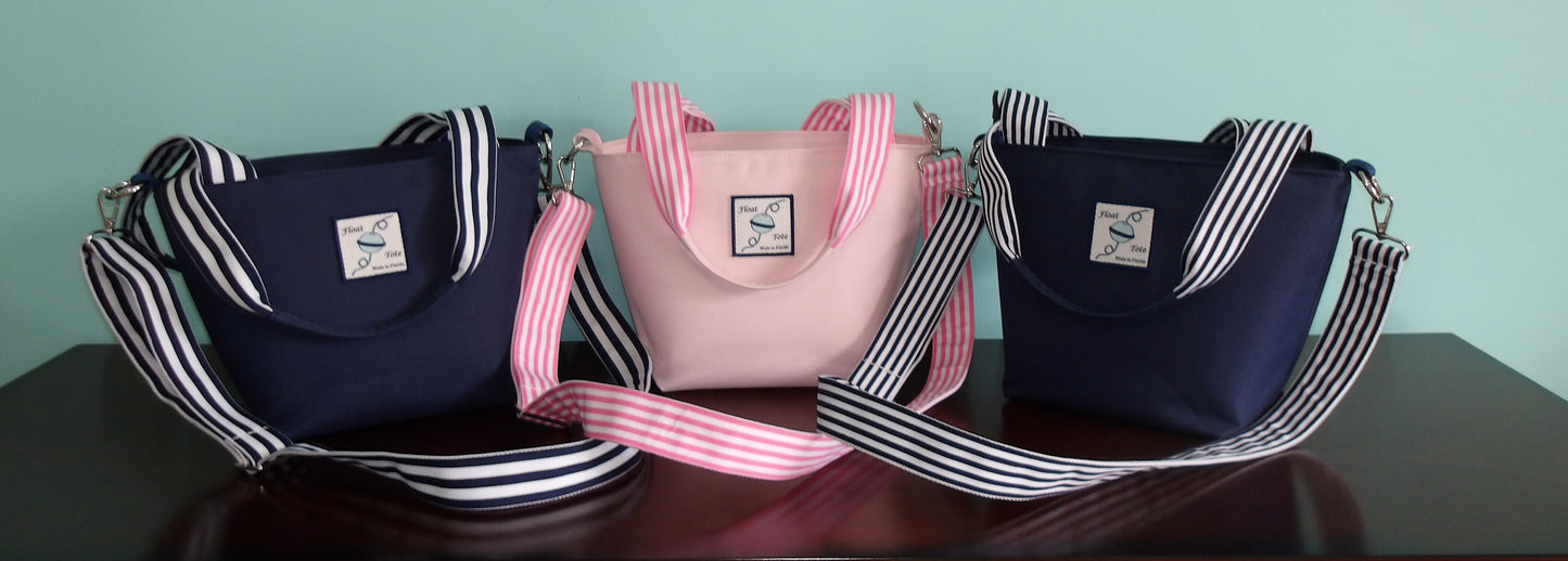 Club Tote: Pink Narrow Stripe