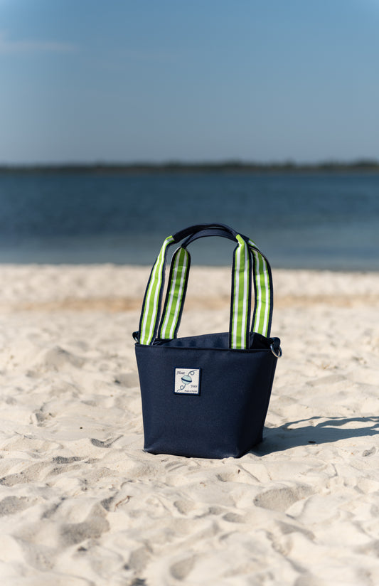 Club Tote: Lime Green Stripe