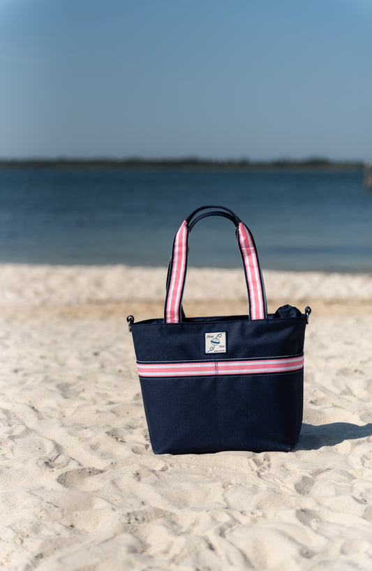 Cruiser Tote: Pale Pink Stripe