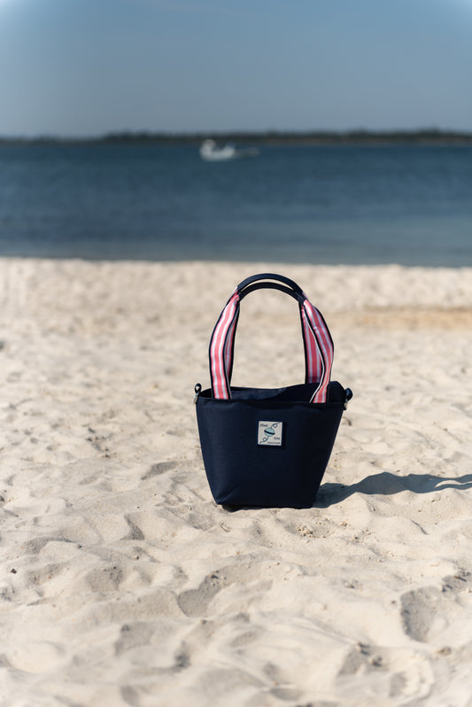 Club Tote: Pale Pink Stripe