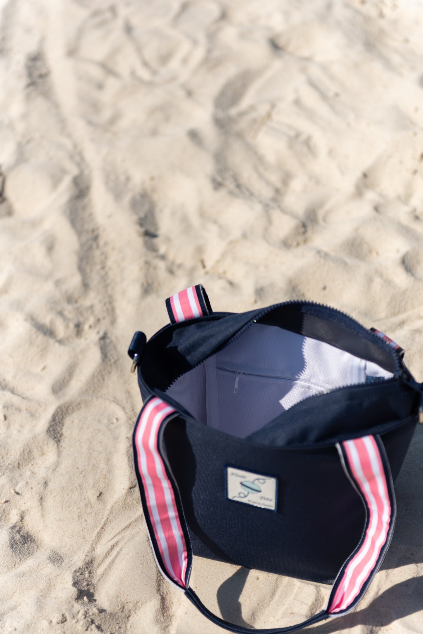 Club Tote: Pale Pink Stripe