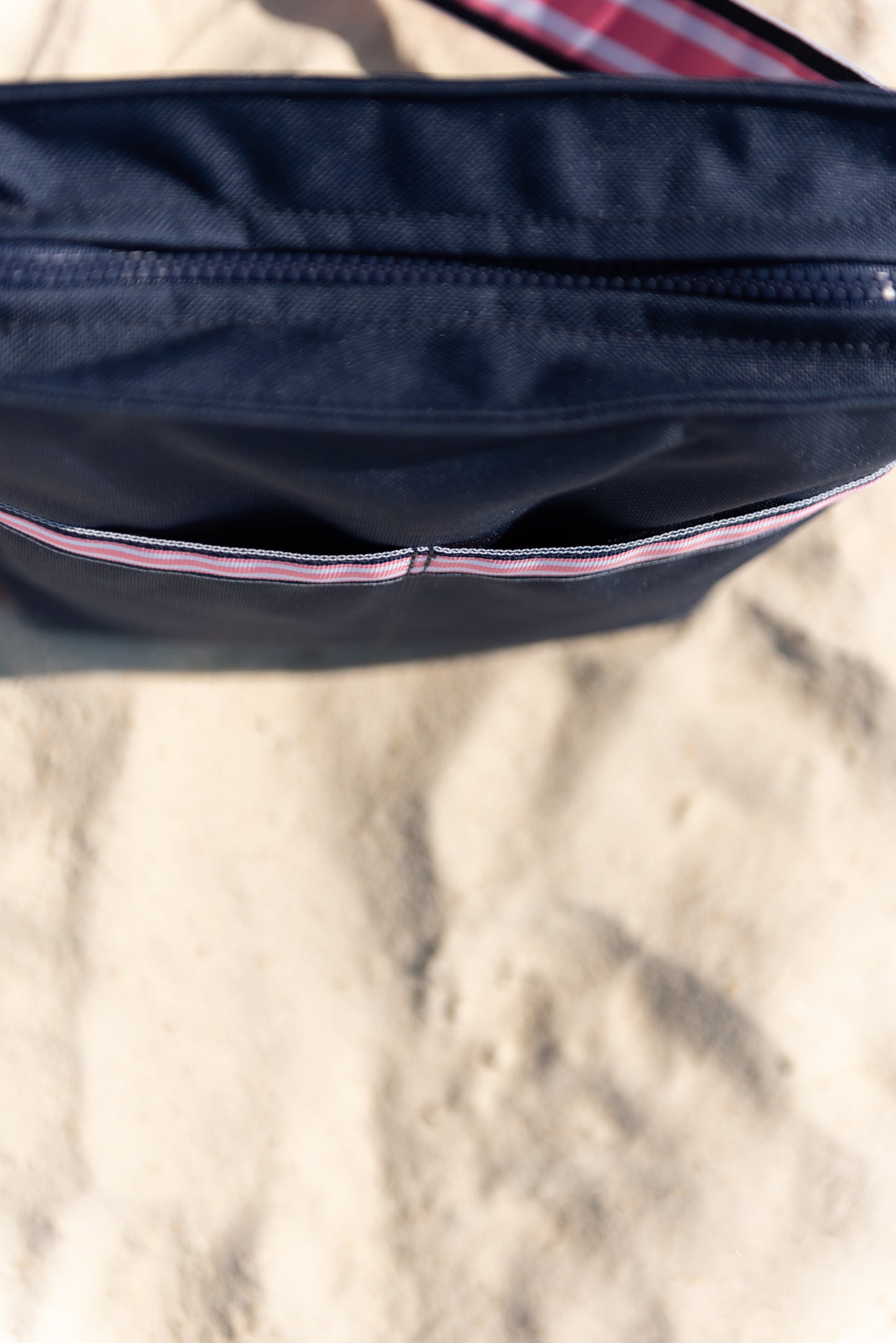Dinghy Tote: Pale Pink Stripe