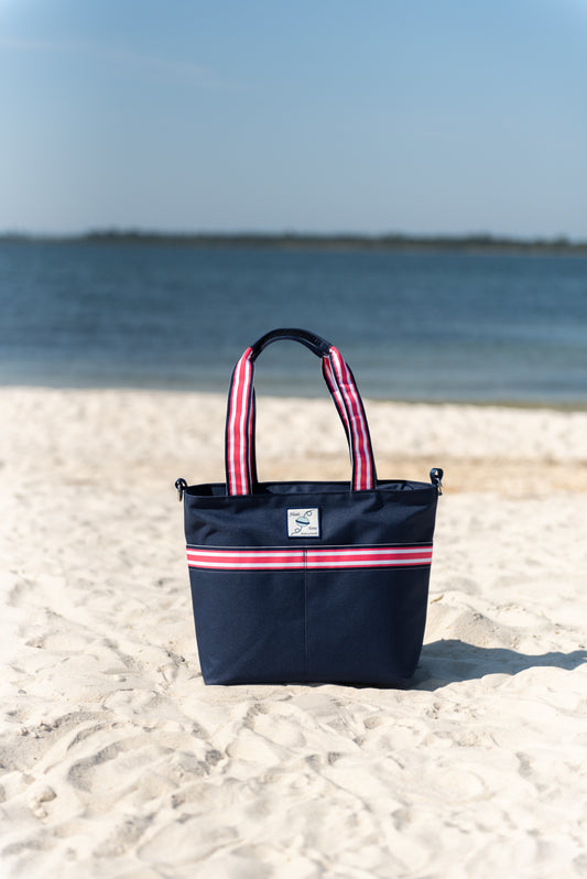 Cruiser Tote: Raspberry Stripe
