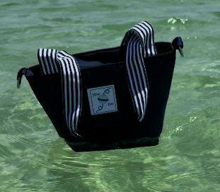 Club Tote: Navy Narrow Stripe