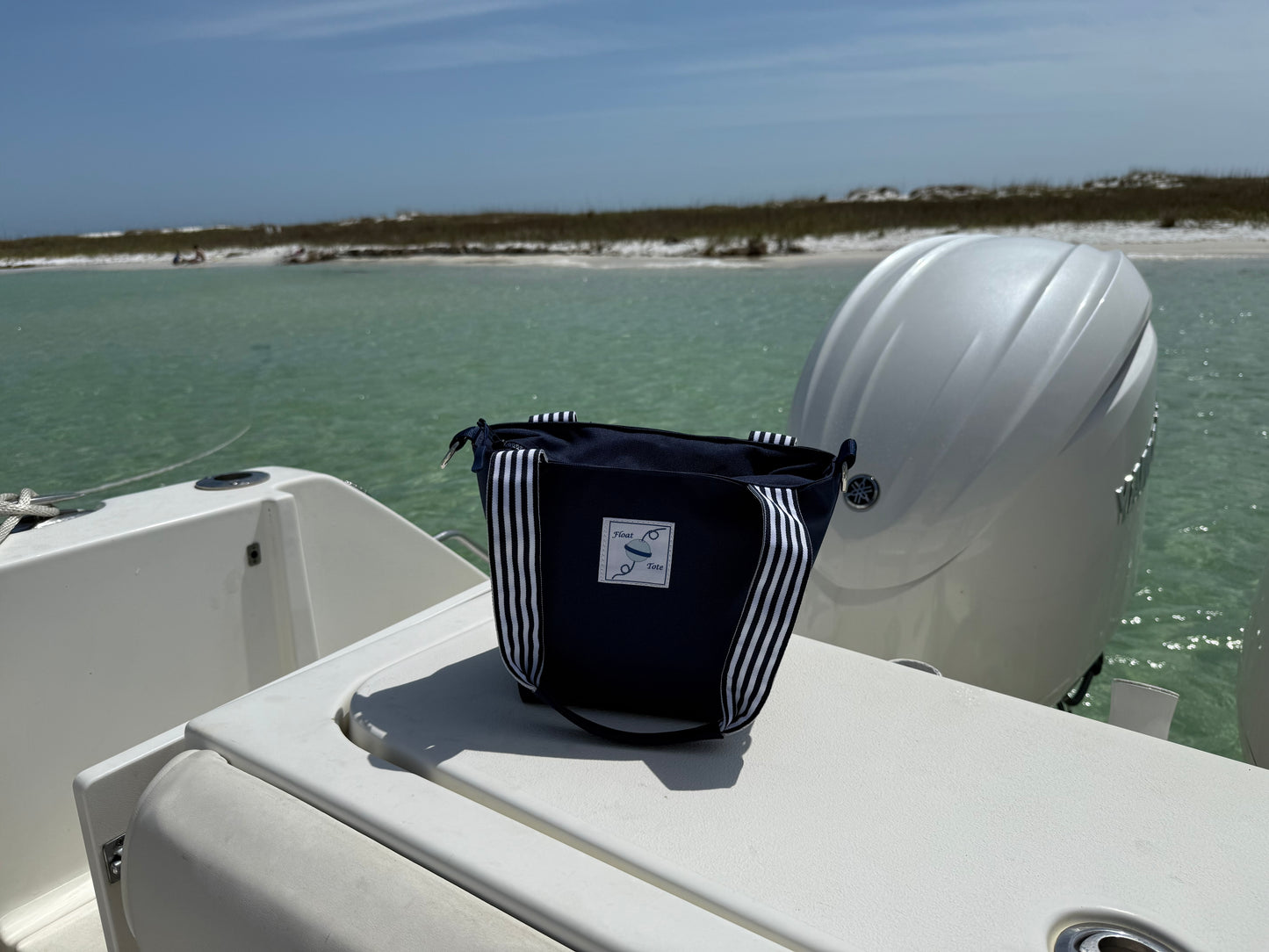 Club Tote: Navy Narrow Stripe