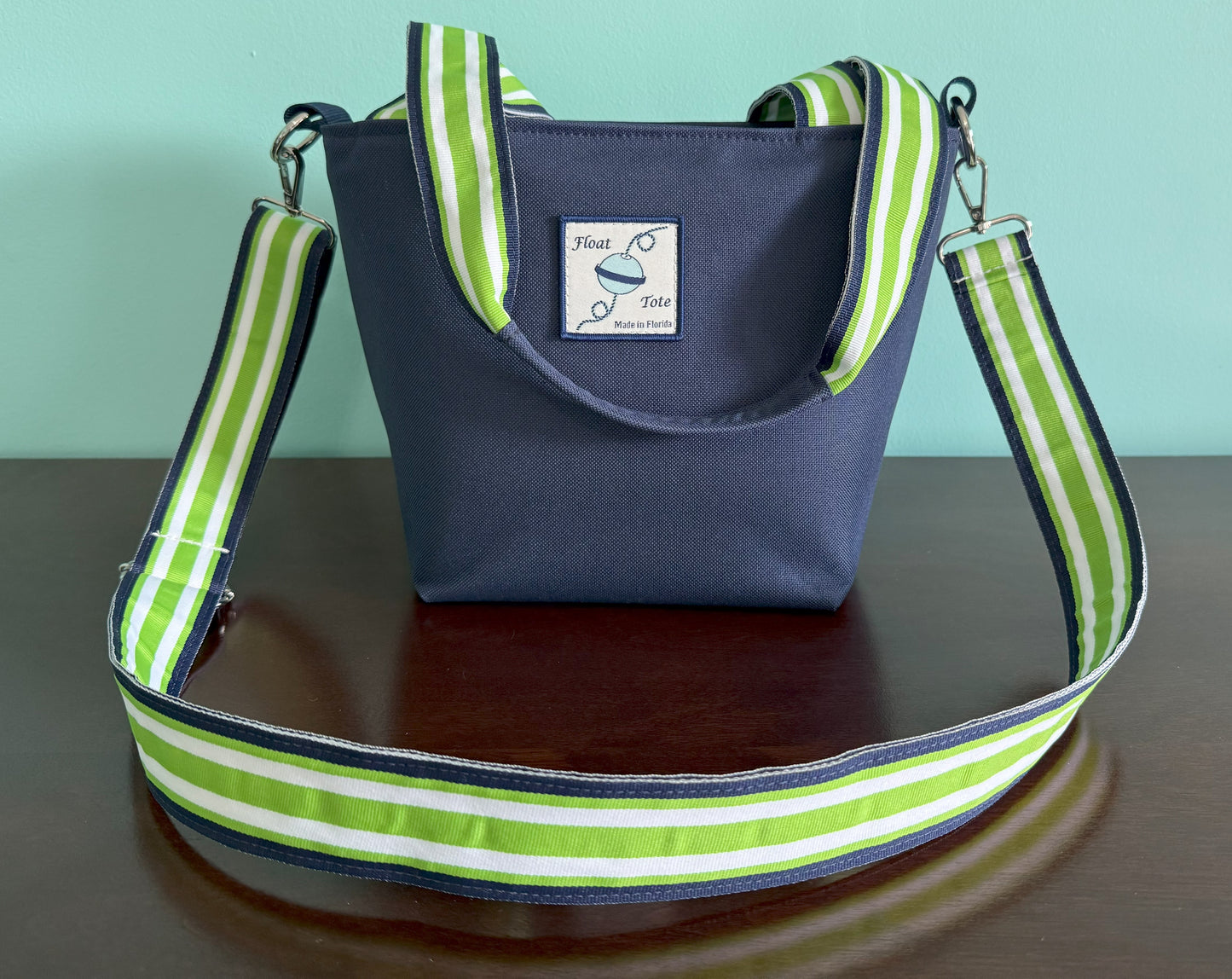 Club Tote: Lime Green Stripe
