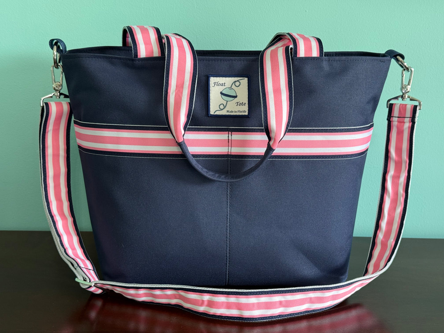 Cruiser Tote: Pale Pink Stripe
