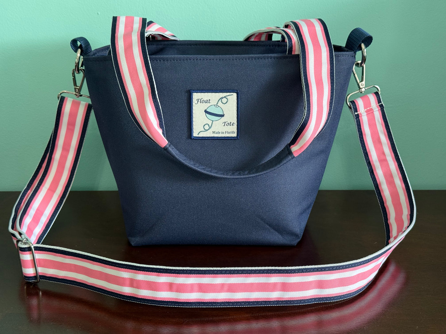 Club Tote: Pale Pink Stripe