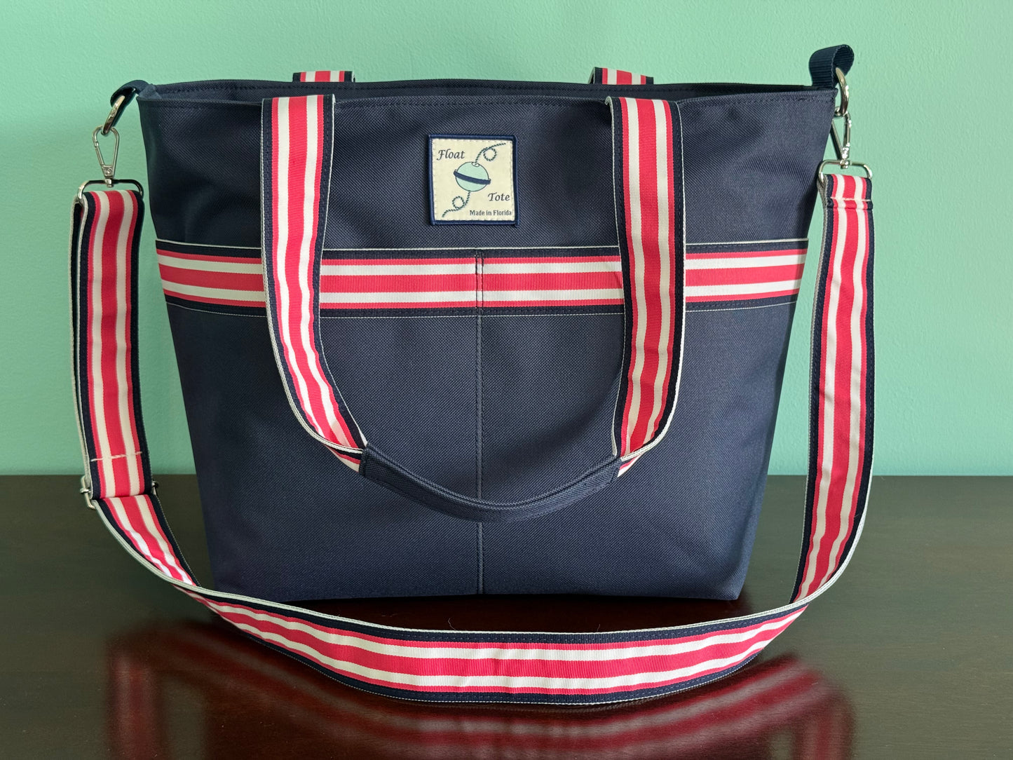 Cruiser Tote: Raspberry Stripe