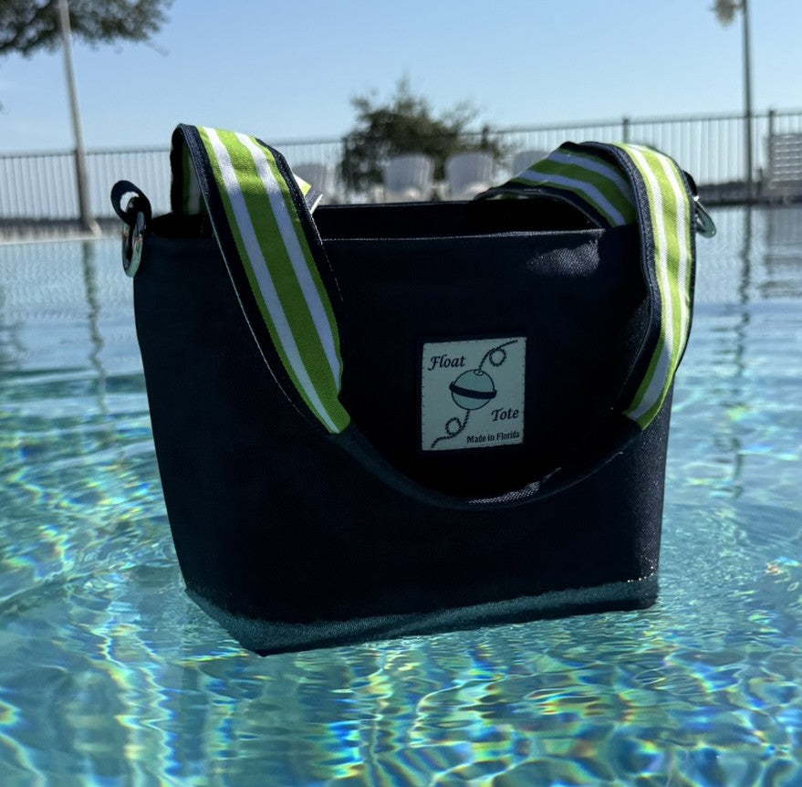 Club Tote: Lime Green Stripe