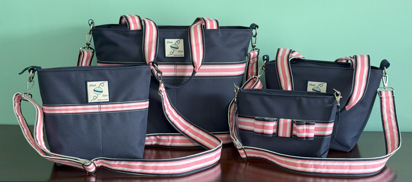 Captain Clutch: Pale Pink Stripe
