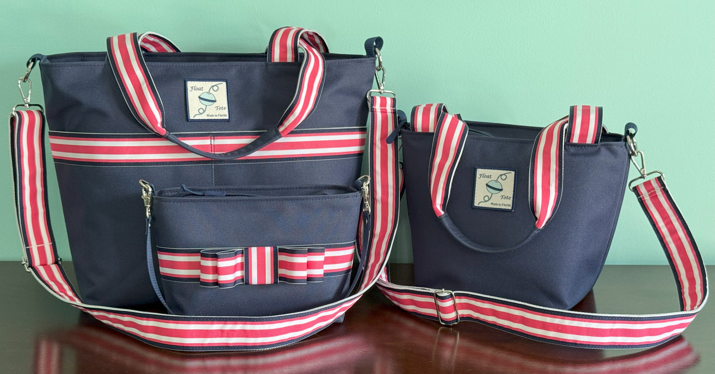Cruiser Tote: Raspberry Stripe